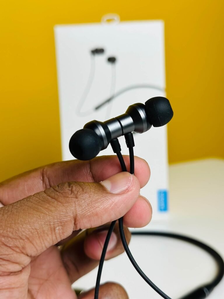 Lenovo HE05 Neckband (Original with 1 Months Warranty)- Black Color (31)