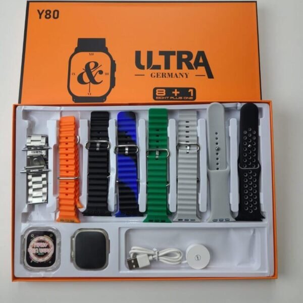 Y80 Ultra Smartwatch With 8 Strap - A magnificent smartwatch