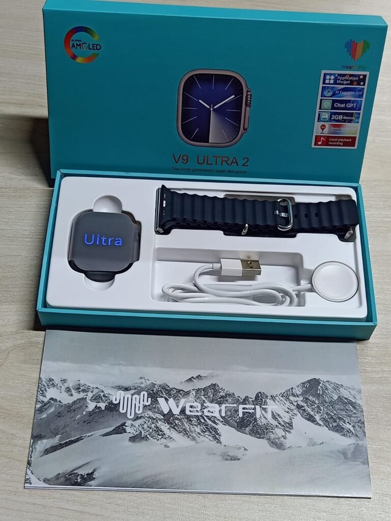 V9 Ultra 2 Smartwatch – Black Color