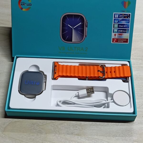 V9 Ultra 2 Smartwatch – Orange Color