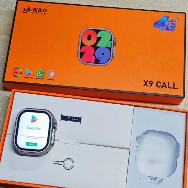 W&O Little Star X9 CALL 4G Android Smartwatch With Super AMOLED Display – 1GB16GB – Orange Color